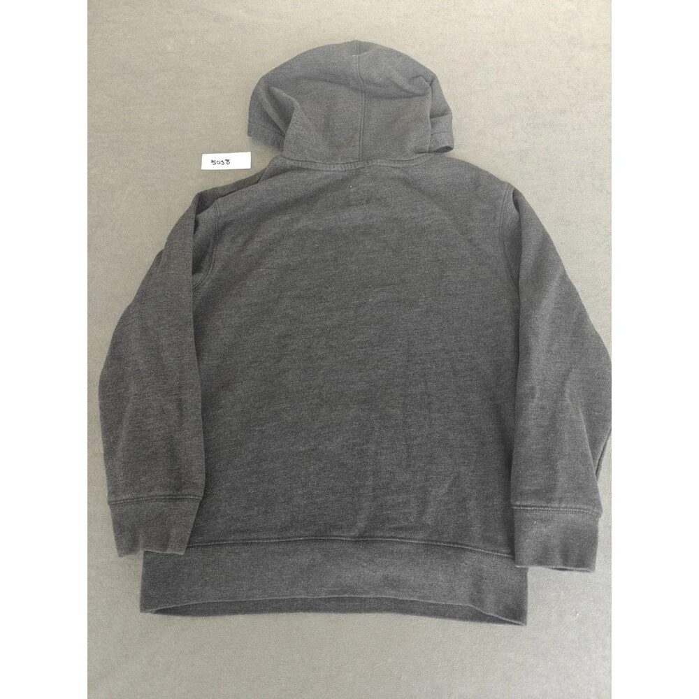 GAP Kids Youth Large Gray Orange Logo Pullover Hoodie Sweatshirt